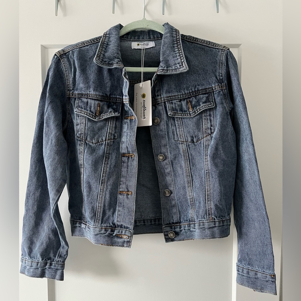 Brand New MAMA Embroidered Jean Jacket - Picture 2 of 2